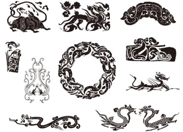 南宝镇龙纹和凤纹的中式图案